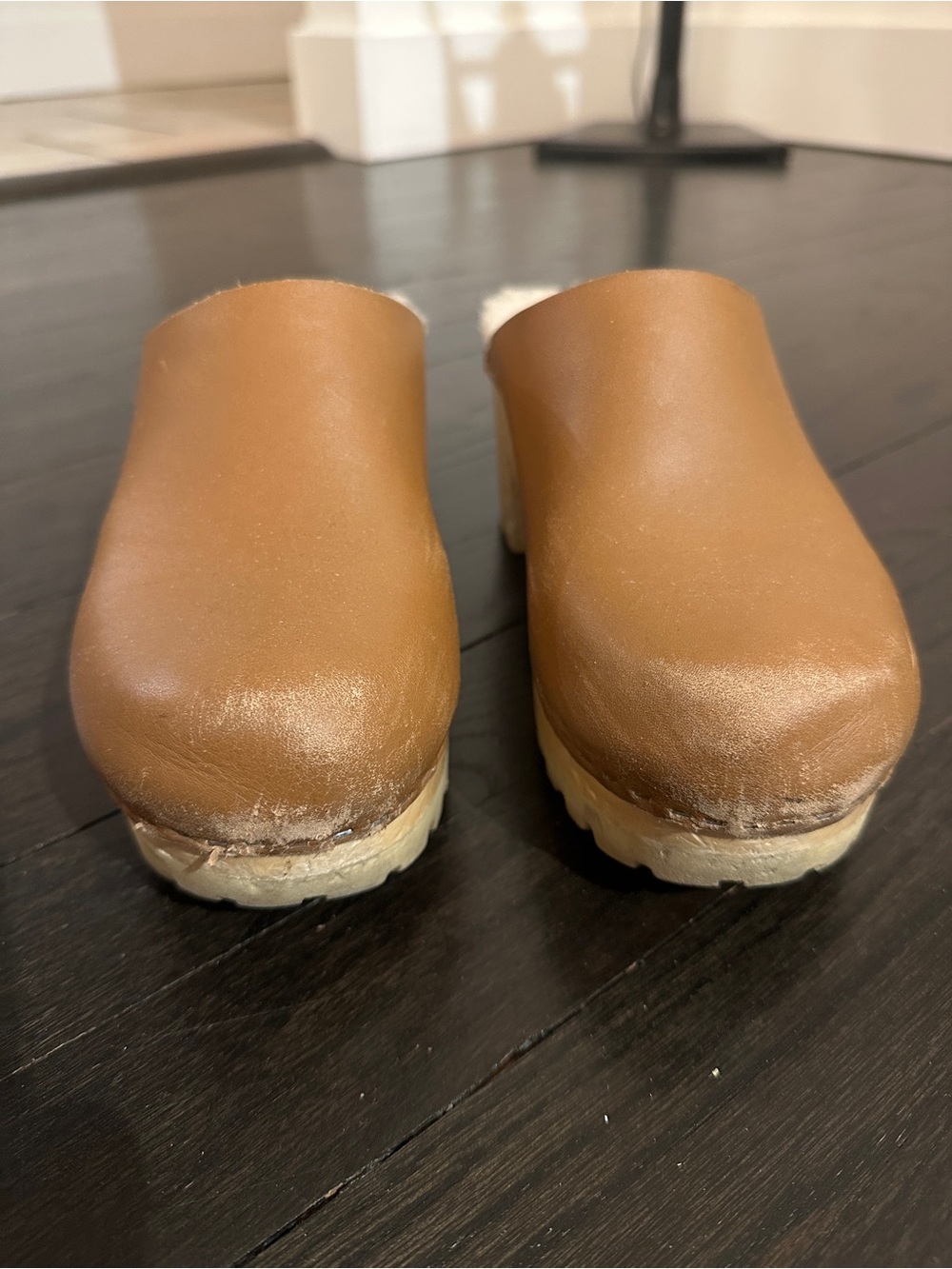 Women's No. 6 Tan Leather Slip-On Clogs